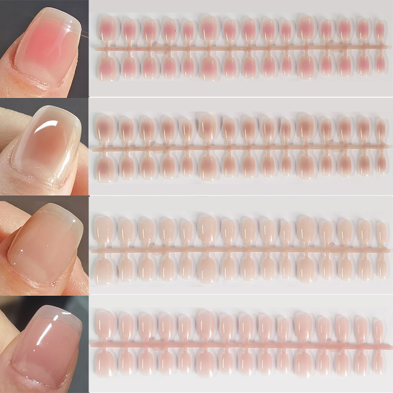 30 個グラデーション付け爪フレンチブラッシュヌードネイル防 - Nail Art Pink のレビューと価格