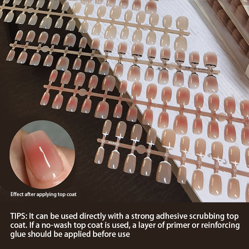 30 個グラデーション付け爪フレンチブラッシュヌードネイル防 - Nail Art Pink のレビューと価格