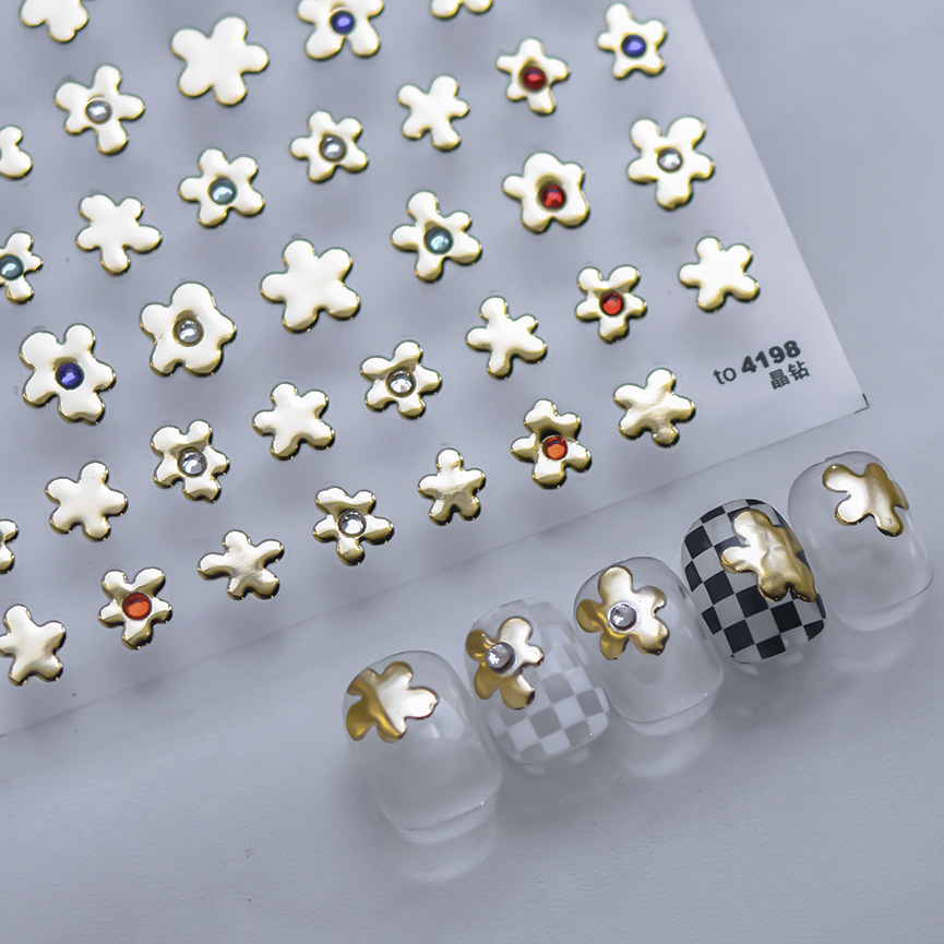 ネイル装飾ステッカー,1ピース,カラー,花,赤,オレンジ,デ - Nail Art Orange のレビューと価格