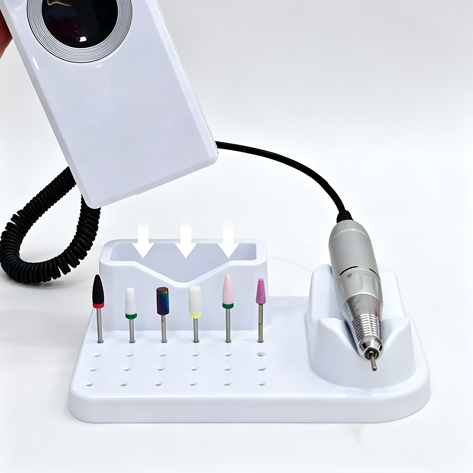 ネイルドリル用ビットホルダー兼収納ケース。24穴のベースにホ - Nail Drill Machine のレビューと価格